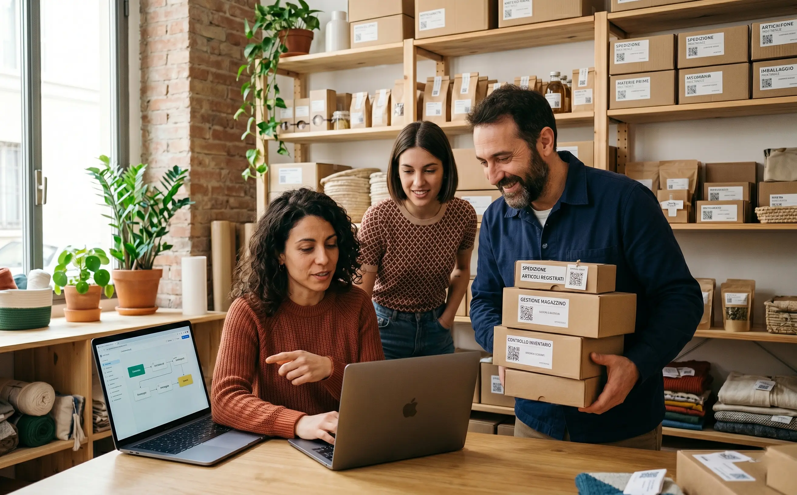 Team che configura un flusso inventario